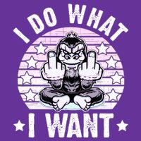 I Do What I Want Funny Monkey Button