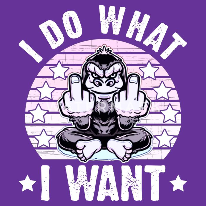 I Do What I Want Funny Monkey Button