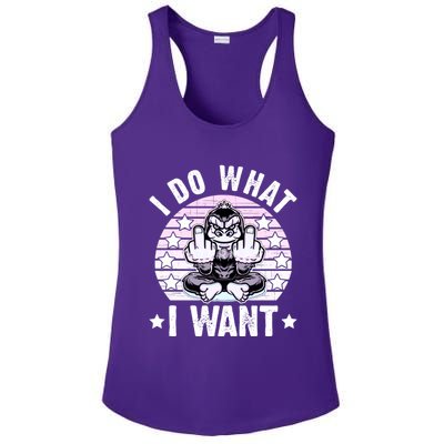 I Do What I Want Funny Monkey Ladies PosiCharge Competitor Racerback Tank