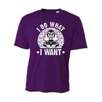 I Do What I Want Funny Monkey Youth Performance Sprint T-Shirt