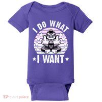 I Do What I Want Funny Monkey Baby Bodysuit