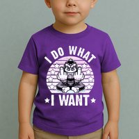I Do What I Want Funny Monkey Toddler T-Shirt