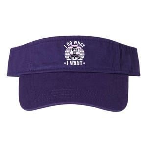 I Do What I Want Funny Monkey Valucap Bio-Washed Visor