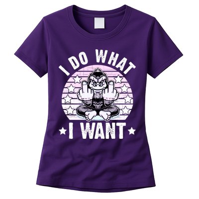 I Do What I Want Funny Monkey Womens T-Shirt