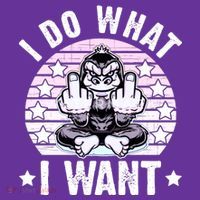 I Do What I Want Funny Monkey Short Acrylic Beanie