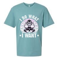 I Do What I Want Funny Monkey Sueded Cloud Jersey T-Shirt