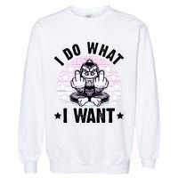 I Do What I Want Funny Monkey Garment-Dyed Sweatshirt