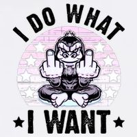 I Do What I Want Funny Monkey Garment-Dyed Sweatshirt