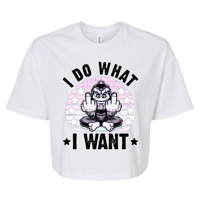 I Do What I Want Funny Monkey Bella+Canvas Jersey Crop Tee