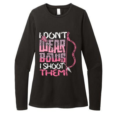 I Dont Wear Bows I Shoot Them Archery Hunting Lover Shooter Great Gift Womens CVC Long Sleeve Shirt