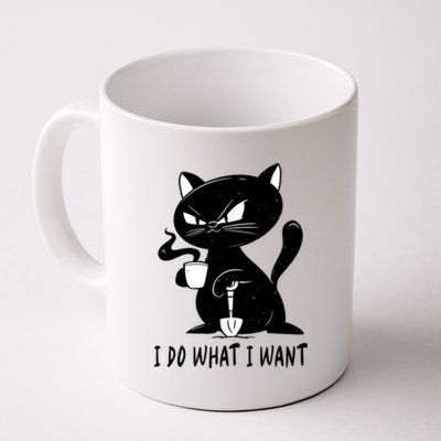 I Do What I Want Funny Black Cat Withe Cup Coffee Gifts Coffee Mug