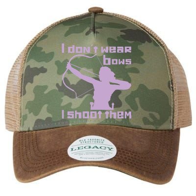 I Dont Wear Bows I Shoot Them Funny Archery Bow Lover Gift Legacy Tie Dye Trucker Hat