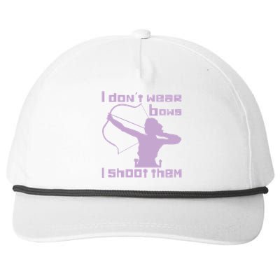 I Dont Wear Bows I Shoot Them Funny Archery Bow Lover Gift Snapback Five-Panel Rope Hat