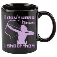 I Dont Wear Bows I Shoot Them Funny Archery Bow Lover Gift 11oz C Handle Ceramic Mug