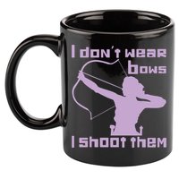 I Dont Wear Bows I Shoot Them Funny Archery Bow Lover Gift 11oz C Handle Ceramic Mug
