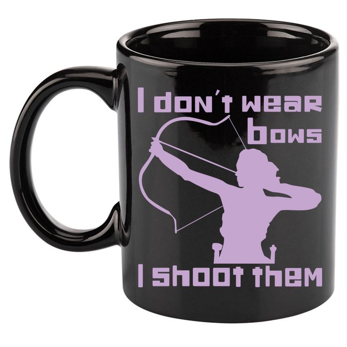 I Dont Wear Bows I Shoot Them Funny Archery Bow Lover Gift 11oz C Handle Ceramic Mug