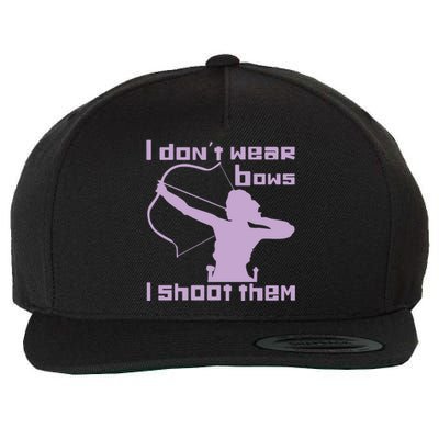 I Dont Wear Bows I Shoot Them Funny Archery Bow Lover Gift Wool Snapback Cap