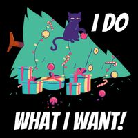 I Do What I Want Cat Destroys Christmas Tree Meme Funny Gift Cooling Performance Long Sleeve Crew