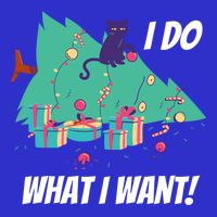 I Do What I Want Cat Destroys Christmas Tree Meme Funny Gift Zip Tote Bag