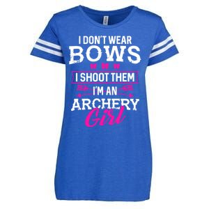 I Dont Wear Bows I Shoot Them Im An Archery Funny Great Gift Enza Ladies Jersey Football T-Shirt