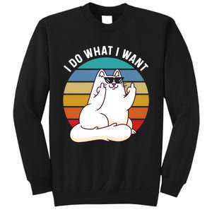 I Do What I Want Funny Cat Attitude Cat Lover Sweatshirt