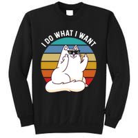 I Do What I Want Funny Cat Attitude Cat Lover Sweatshirt