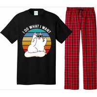 I Do What I Want Funny Cat Attitude Cat Lover Pajama Set