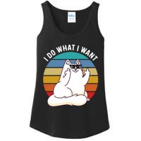 I Do What I Want Funny Cat Attitude Cat Lover Ladies Essential Tank