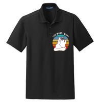 I Do What I Want Funny Cat Attitude Cat Lover Dry Zone Grid Polo