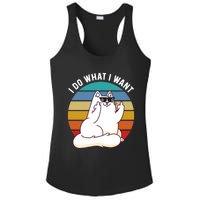 I Do What I Want Funny Cat Attitude Cat Lover Ladies PosiCharge Competitor Racerback Tank