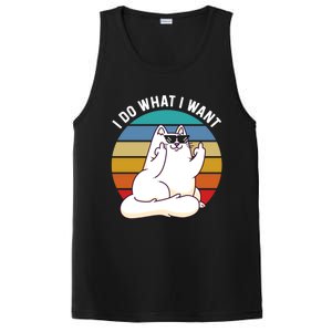 I Do What I Want Funny Cat Attitude Cat Lover PosiCharge Competitor Tank