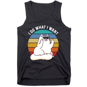 I Do What I Want Funny Cat Attitude Cat Lover Tank Top