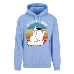 I Do What I Want Funny Cat Attitude Cat Lover Unisex Surf Hoodie