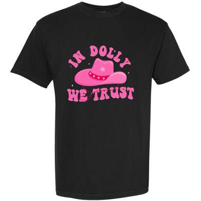 In D.O.L.L.Y We Trust Pink Hat Garment-Dyed Heavyweight T-Shirt