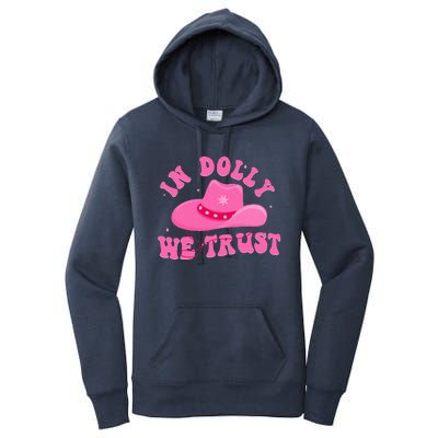 In D.O.L.L.Y We Trust Pink Hat Women's Pullover Hoodie