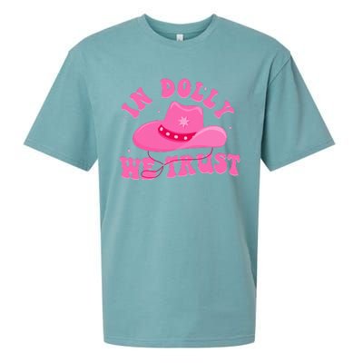 In D.O.L.L.Y We Trust Pink Hat Sueded Cloud Jersey T-Shirt