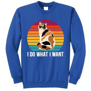 I Do What I Want Calico Cat Owner Calico Cat Lover Gift Sweatshirt