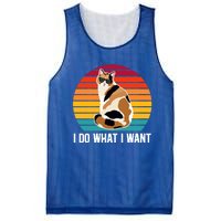 I Do What I Want Calico Cat Owner Calico Cat Lover Gift Mesh Reversible Basketball Jersey Tank