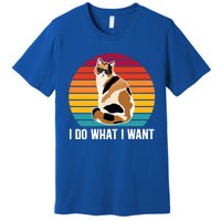 I Do What I Want Calico Cat Owner Calico Cat Lover Gift Premium T-Shirt