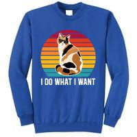 I Do What I Want Calico Cat Owner Calico Cat Lover Gift Tall Sweatshirt