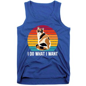 I Do What I Want Calico Cat Owner Calico Cat Lover Gift Tank Top