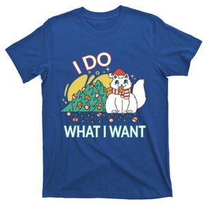 I Do What I Want Mischievous Christmas Cat Meaningful Gift T-Shirt