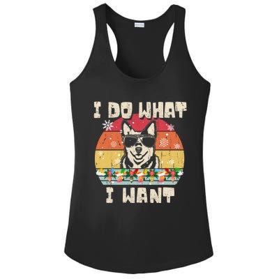 I Do What I Want Cattle Dog Retro Christmas Style Funny Cool Gift Ladies PosiCharge Competitor Racerback Tank