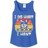 I Do What I Want Cattle Dog Retro Christmas Style Funny Cool Gift Ladies Essential Tank