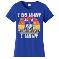 I Do What I Want Cattle Dog Retro Christmas Style Funny Cool Gift Women's T-Shirt