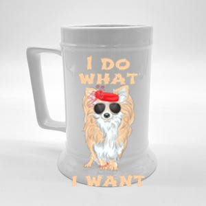 I Do What I Want Chihuahua Gift Beer Stein