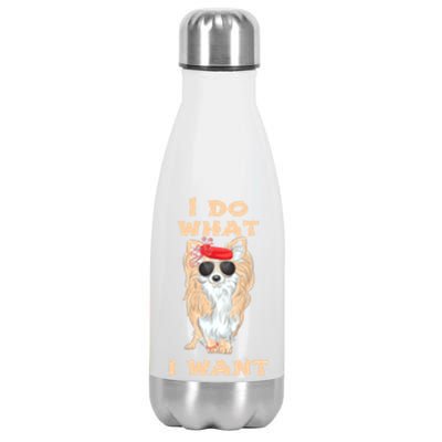 I Do What I Want Chihuahua Gift Stainless Steel Insulated Water Bottle