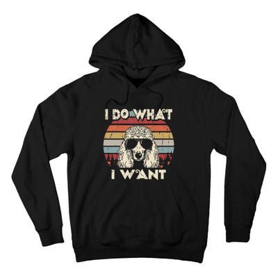 I do what I want funny Standard Poodle Vintage Retro Tall Hoodie