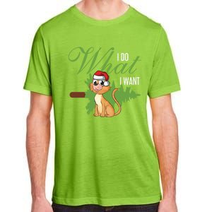 I Do What I Want Cat Wearing Santa Hat Sarcastic Christmas Meaningful Gift Adult ChromaSoft Performance T-Shirt