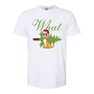 I Do What I Want Cat Wearing Santa Hat Sarcastic Christmas Meaningful Gift Softstyle CVC T-Shirt